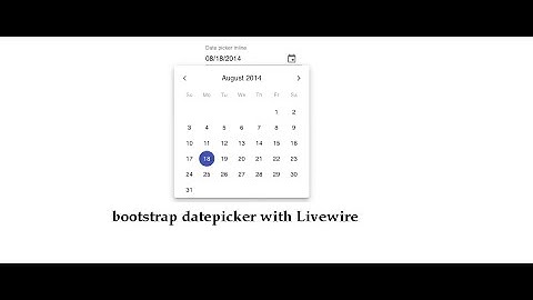 How to update livewire model when date is selected from bootstrap datepicker