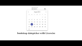 How to update livewire model when date is selected from bootstrap datepicker