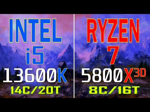 RYZEN 7 5800X3D (DDR4) vs INTEL i5 13600K (DDR5) || PC GAMES BENCHMARK TEST ||