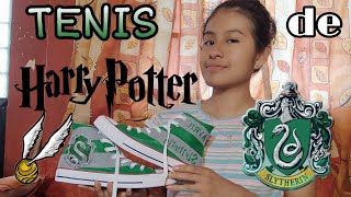 Pinto Tenis de Harry Potter|Mimi Sandoval|  #orizaba #mimisandoval #slytherin /#harrypotter