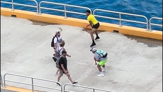 CRAZY Drunk Pier Runners 🏃🏻TWERKING Their Way Back To The 🛳️Carnival Celebration!