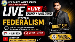 FEDERALISM | Class 10 Civics LIVE Revision & Doubt Session | CBSE Board | Niket Sir | Social Science