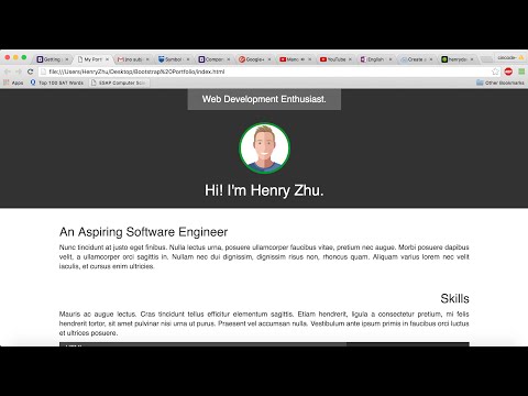HTML / CSS Speed Coding - Bootstrap Portfolio