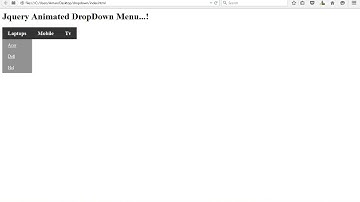 Jquery Animated DropDown Menu