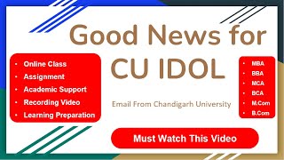 CU IDOL: Online Class | Recording Video | Assignment | Academic Support |  Email from University screenshot 2