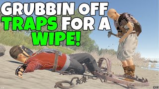 I PLAYED A RUST WIPE OFF GRUBBING AND TRAP BASES!
