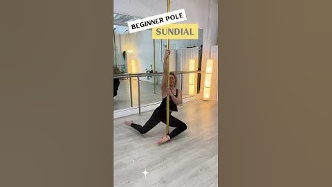 Beginner Pole Static Spin - Sundial #beginnerpole #poledance #pole