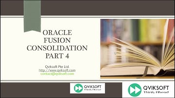 Oracle Fusion Consolidation Part 4
