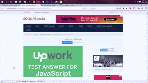 How to get First Place on Upwork Javascript Test Answer Top 10 [4.95 out of 5.0] December 2018 -2019