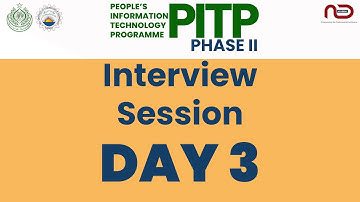 PITP Phase II - Interview Session Day 3 | NED University | NED Academy