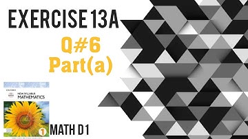 Exercise 13A | Q#6(a) solution | part-a | Oxford(new Syllabus) #MathD1 | O-Levels | chapter 13.