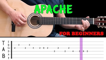 APACHE | Easy guitar melody lesson for beginners (with tabs) - The Shadows