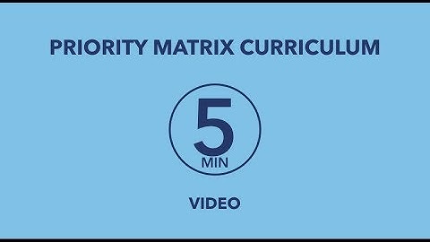 Priority Matrix Curriculum Video: (Almost) 101 Ways to Use an Item in Priority Matrix
