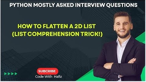 How to Flatten a 2D List (List Comprehension Trick!) | Easy Coding Tutorial For Beginners