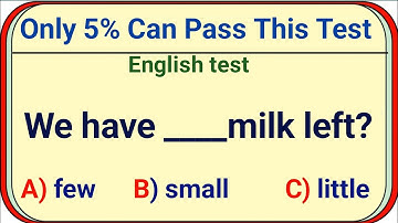 English Grammar Test |Grammar Quiz Master|Only5% Can Pass This Test