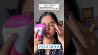 Reduce Face Puffiness With Ice Roller I Brighten dark circles I Morning face puffiness