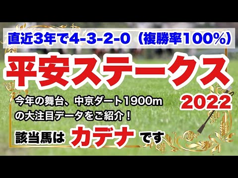 【平安ステークス2022】中京ダート1900ｍの大注目データに該当するのはカデナです。