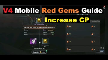 V4 Mobile Red Gems Guide & CP Increase -F2P