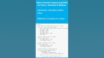 Attribute and Method in Object Oriented Programming | Python