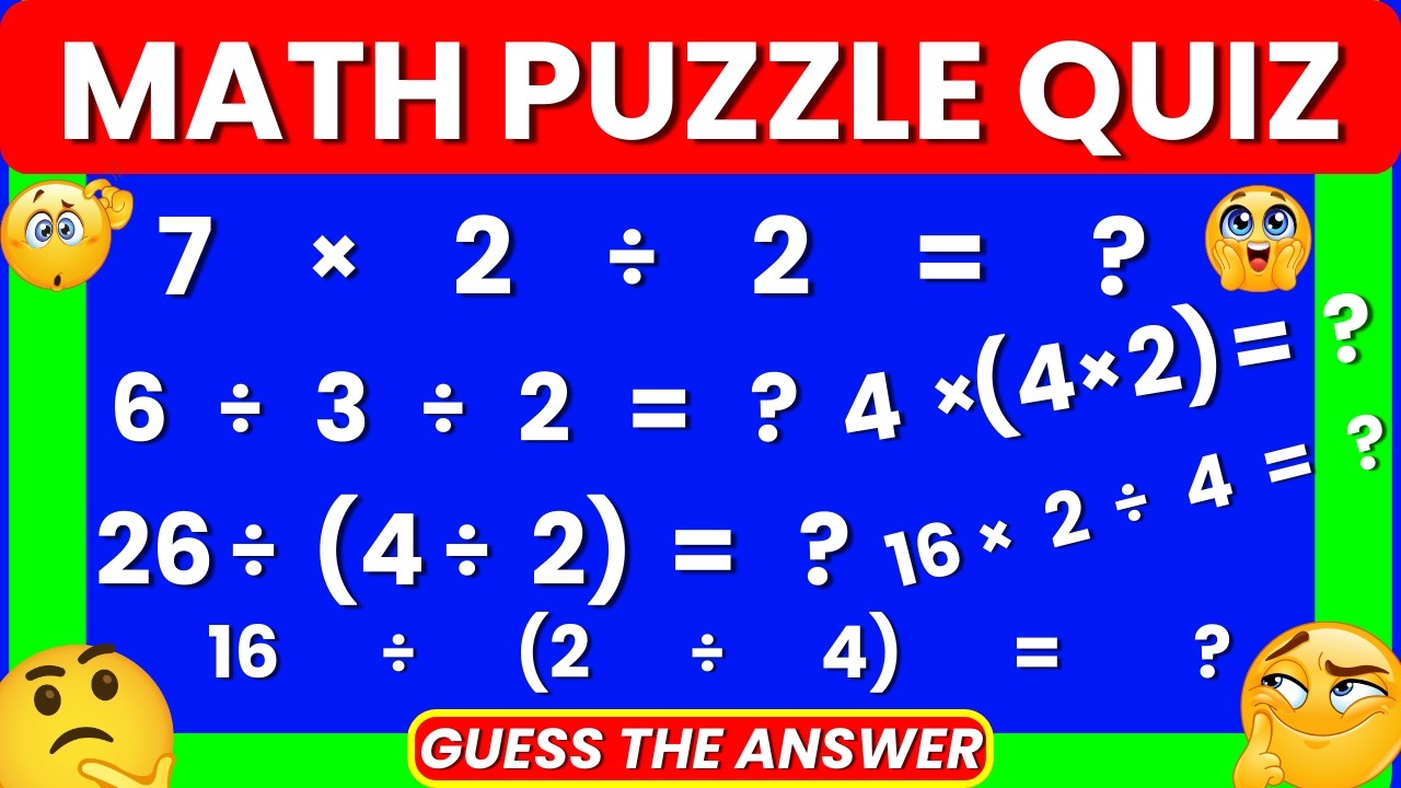 Basic Math Quiz 😱 | Fast Math Multiplication And Division Quiz -#9🤔🧠 ...