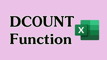 How to Use the DCOUNT Function in Excel