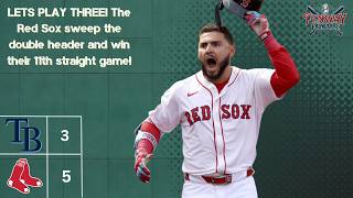 LETS PLAY THREE! The Red Sox sweep the double header and win their 11th straight game!