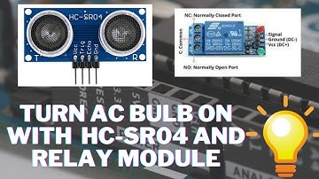Light control using ultrasonic sensor and relay module