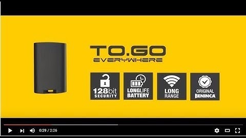 Benincà TO.GO: Programmation Programmation de télécommandes  sur un récepteur