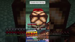 Minecraft: Tileable item storage with indicator #shorts