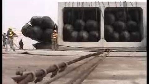 Concrete Caisson launched with marine airbags by Eversafe Marine