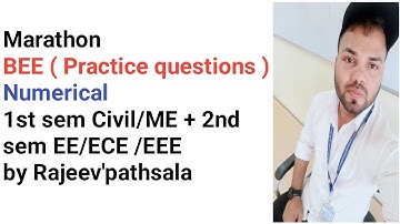 BEE practice quetions ( Numerical ) 1st Year B-tech #BEU#