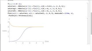 Time series solution curves in Mathematica