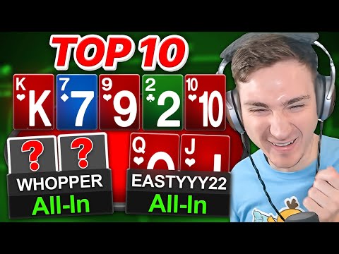 Absolutely DRILLING a STRAIGHT FLUSH?! | Top 10 Hands Ep. 198