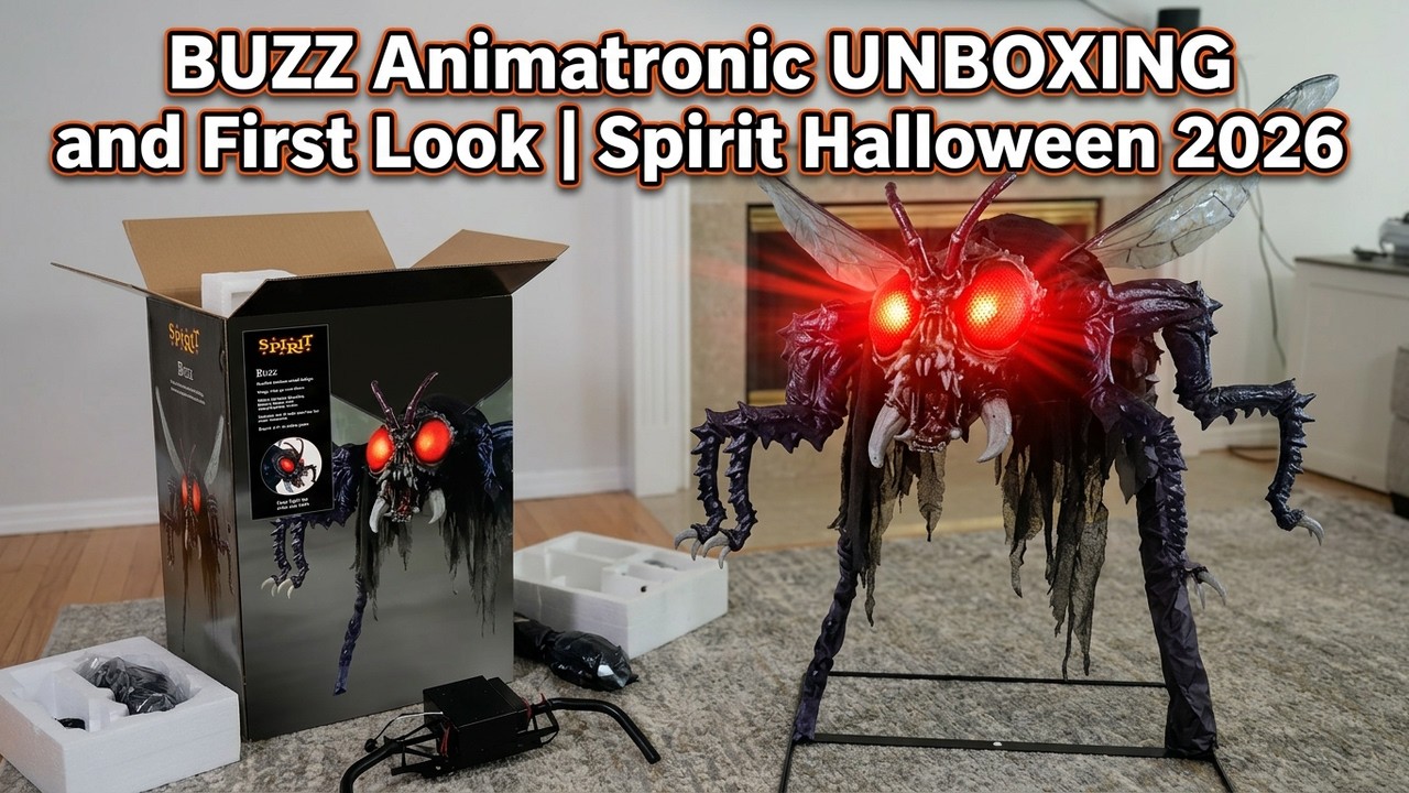 Video thumbnail — BUZZ Animatronic UNBOXING and First Look | Spirit Halloween 2026
