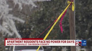 North Nashville, TN apartment residents face days with no power