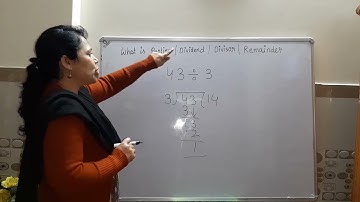 What is Dividend| Divisor| Quotient| Remainder