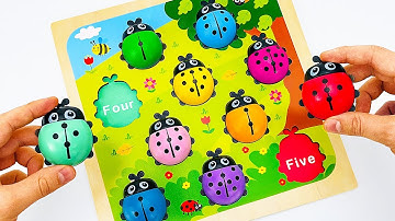 Learn Colors, Numbers & Count Miraculous Ladybugs | Count 1 to 10 | Preschool Toddler Learning Video