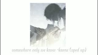 somewhere only we know - kaene (sped up.)