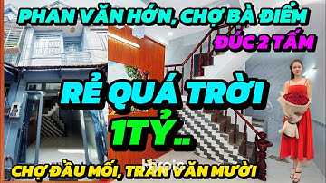 CHỈ 1 TỶ..Nhà Hóc Môn:đúc 2 tấm, gần đường Phan Văn Hớn, chợ Bà Điểm #nhahocmon