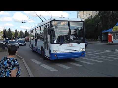 Поездка на троллейбусе НефАЗ-БТЗ 52765А 2340, маршрут 17, г. Стерлитамак, 29 июля 2012 год