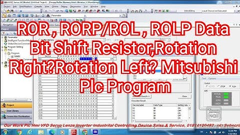ROR , RORP/ROL , ROLP Data Bit Shift Resistor,Rotation Right ?Rotation Left? Mitsubishi Plc Program
