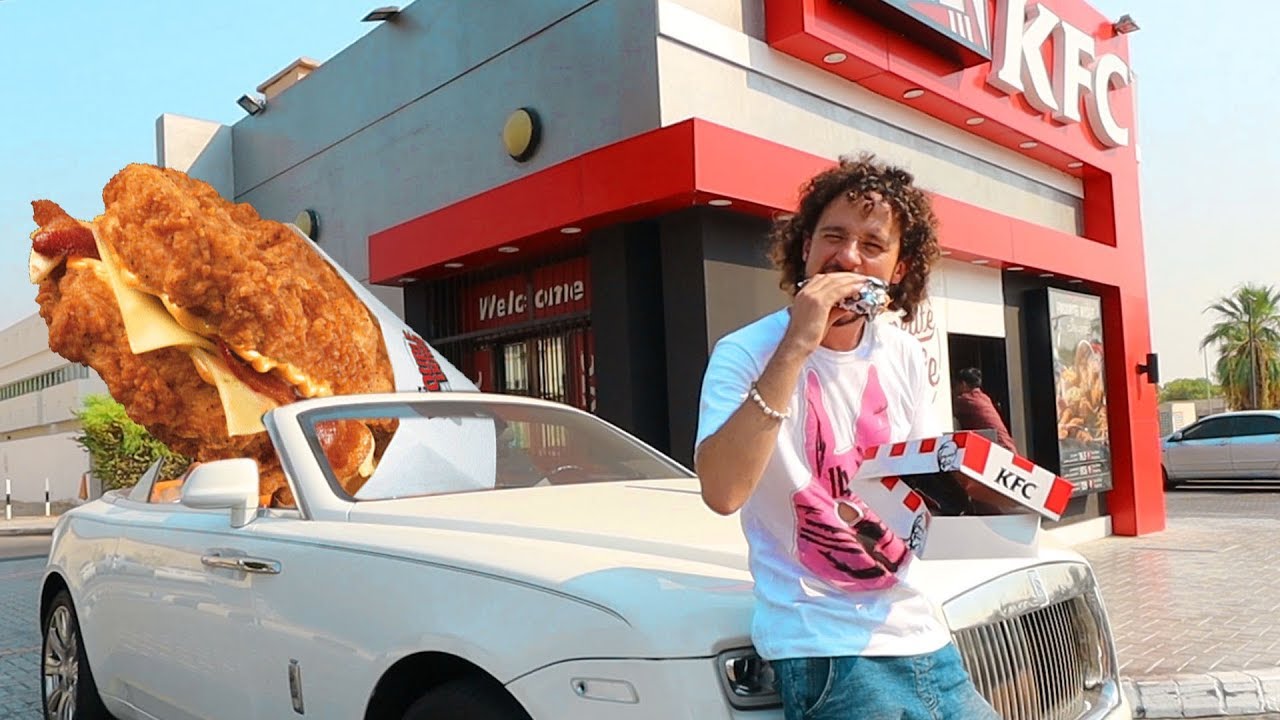 Probando la receta MÁS RARA de KFC en un Rolls Royce