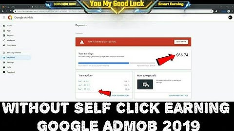 Without Self Click Earning Google Admob 2019