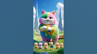 funny rainbow cat dance #funny #dance #shortvideo