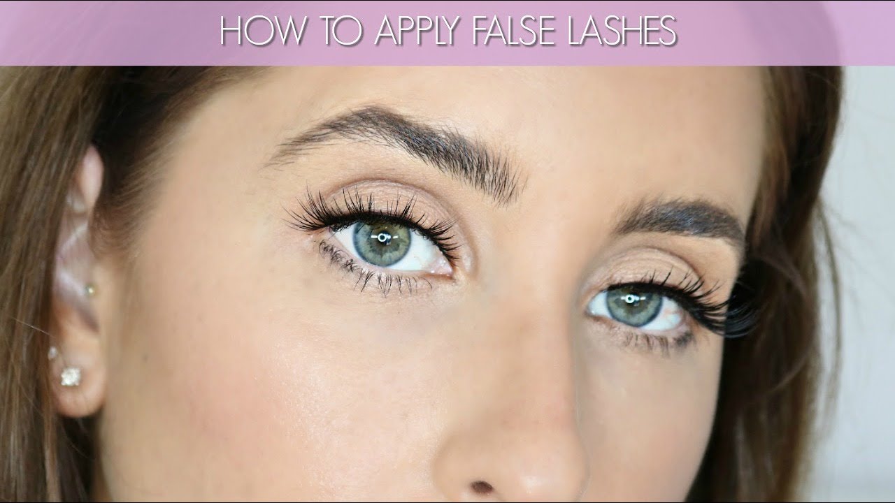 How To Apply False Lashes - YouTube