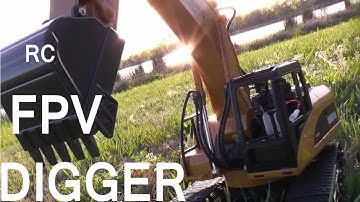 How to turn an RC Excavator into a drone...(control it from the pilot seat with FPV glasses)