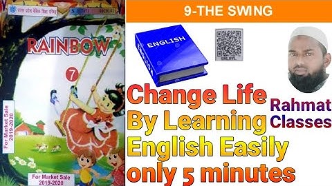 The Swing Class 7 Lesson number 9  Full explained by Rahmat Learn English by book @Rahmatclasses