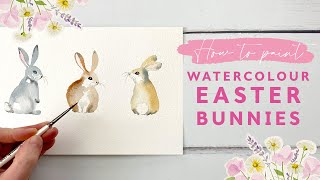 How to Paint Watercolour Easter Bunnies