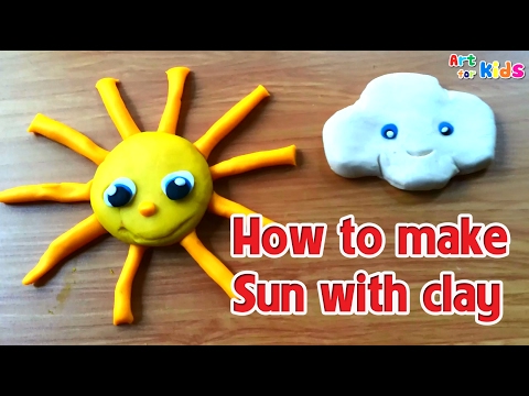 Clay art for kids | How to make sun with clay | Art for kids