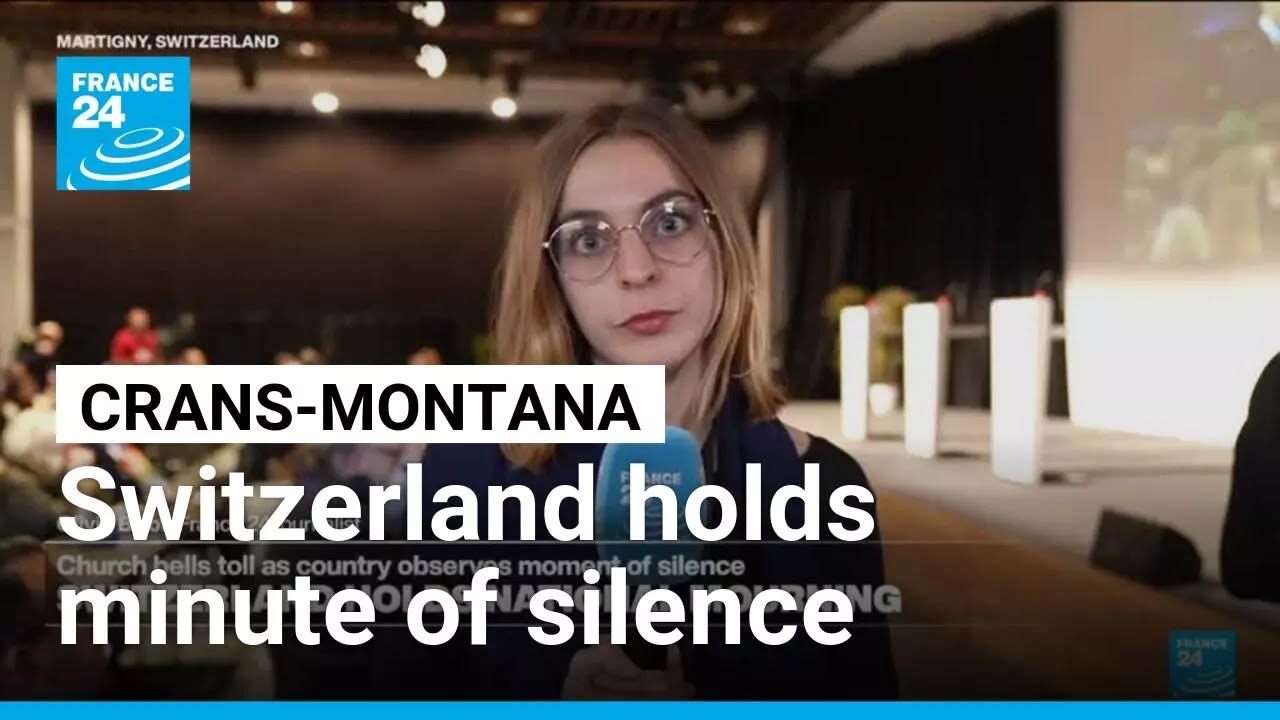 Switzerland holds minute of silence for Crans-Montana fire disaster victims • FRANCE 24 English